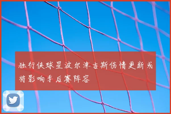 独行侠球星波尔津吉斯伤情更新或将影响季后赛阵容
